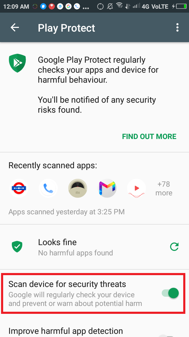 google play protect VD Play